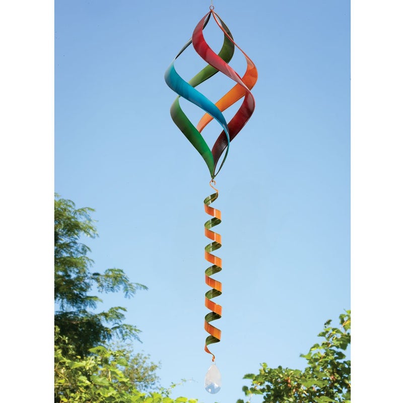 Bits and Pieces - Rainbow Enameled Wind Spinner - Garden Decoration - Image 2